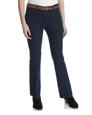 Belted Bootcut Jeans